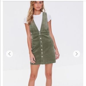 Forever21 Corduroy Pinafore Dress